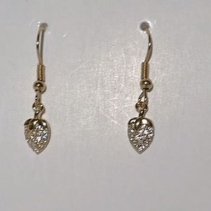 Gold jeweled strawberry earrings #2
